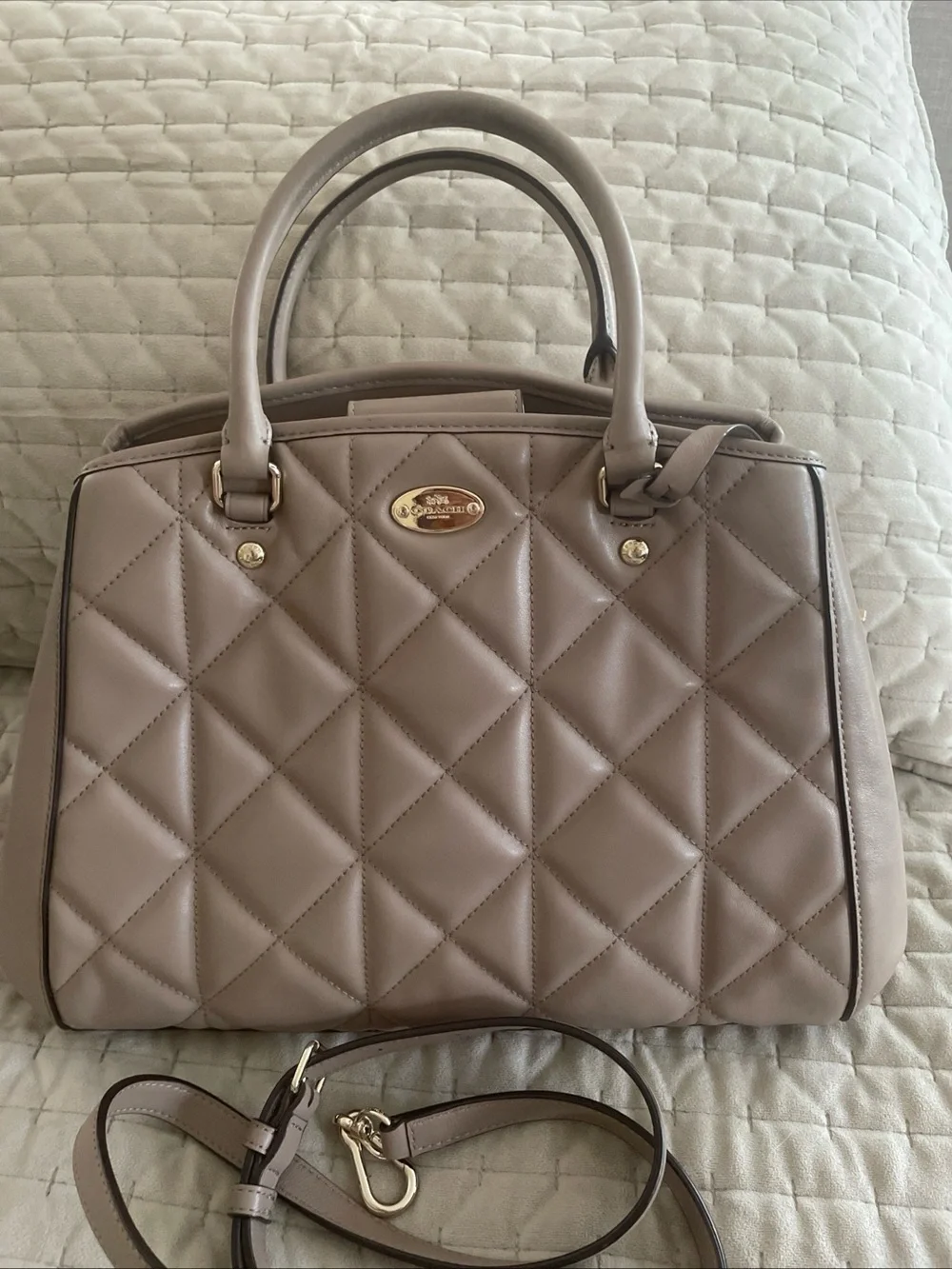 Coach structured quilted